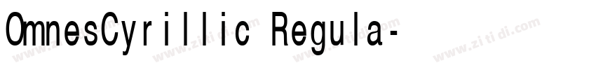 OmnesCyrillic Regula字体转换